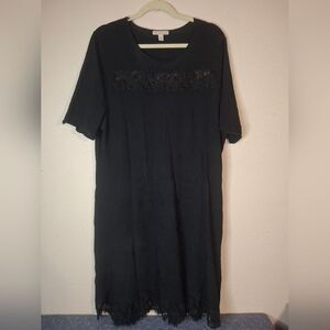 Cato Elegant Black Lace Accent Dress size 2X